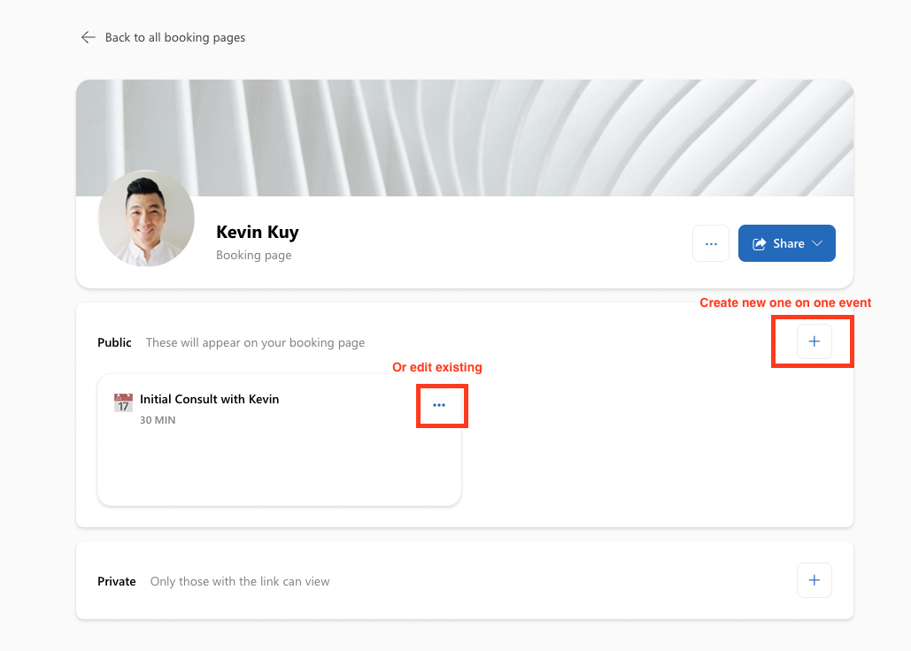 MS Bookings setup